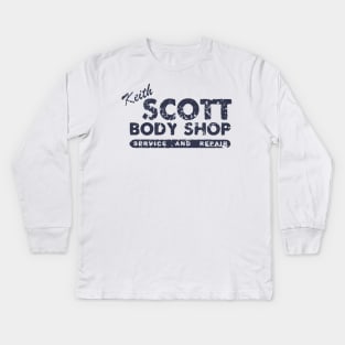 Keith Scott Body Shop Weathered Hoodie – One Tree Hill, Lucas Scott Kids Long Sleeve T-Shirt